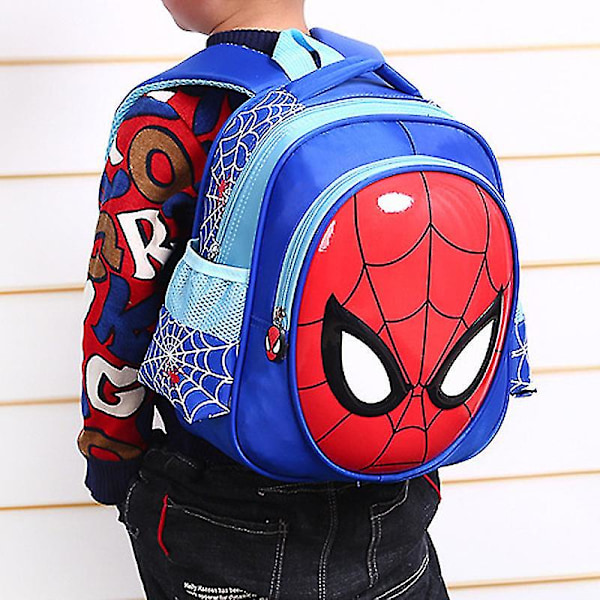 Barnehage Ryggsekk Spiderman Superhelt Ryggsekk [L] Sky Blue