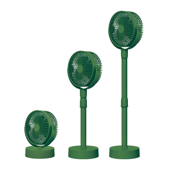 Bærbar Sokkelventilator - Sammenklappelig Stående Ventilator (LGL) Green