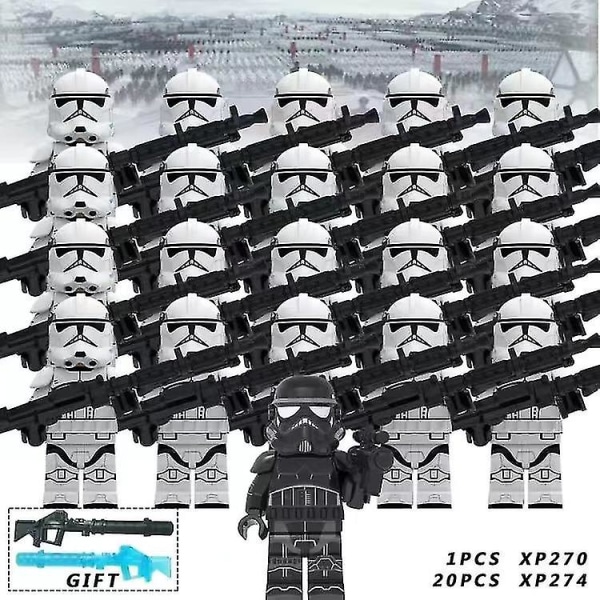 21 stk Star Wars Clone Troopers Børnegaver Legetøj Star Troopers-15