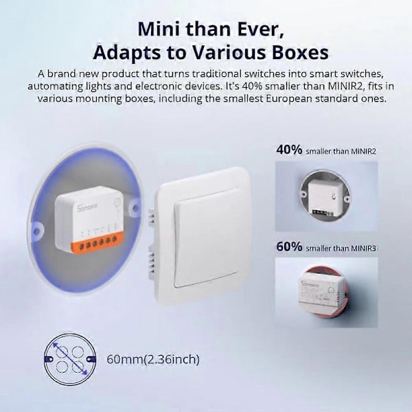 SONOFF MINIR4 ZBMINI Ekstrem Wi-Fi/Zigbee MINI Smart Bryter EWeLink APP Fjernkontroll Kontroll Frakoble Relémodus Smart Bryter LGL Combination package