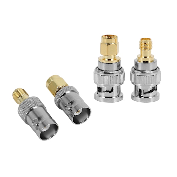 4st BNC till SMA typ hane hona RF kontakt adapter testset konverteringskit (LGL)