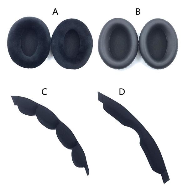 Øreputer Øreputer Hodebånd for Sennheiser HD660S 650 600 545 565 Hodetelefoner Four sponge head beam pads