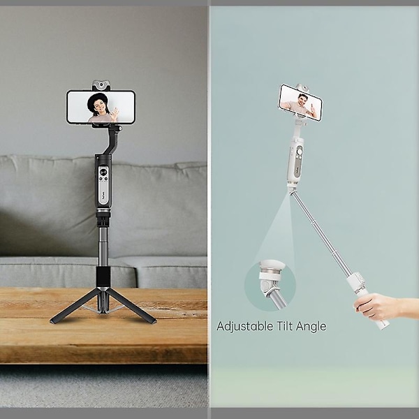 HOHEM RS01 Fjärrkontroll Telefon Selfie Stick med Stativ Smartphonehållare för Isteady V2 X2 Gimbal Stabilisator LGL