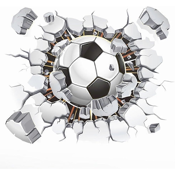 fodbold 3D vægdekorationer (40x50 cm) I Dekorative klistermærker Sport Plakat I vægklistermærke til børneværelse dreng børn baby børnehave teenager (LGL)