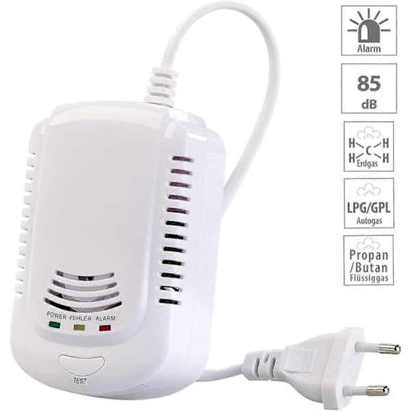 Kotitalouskaasuvaroitin hälytyksellä 85 DB (LGL)