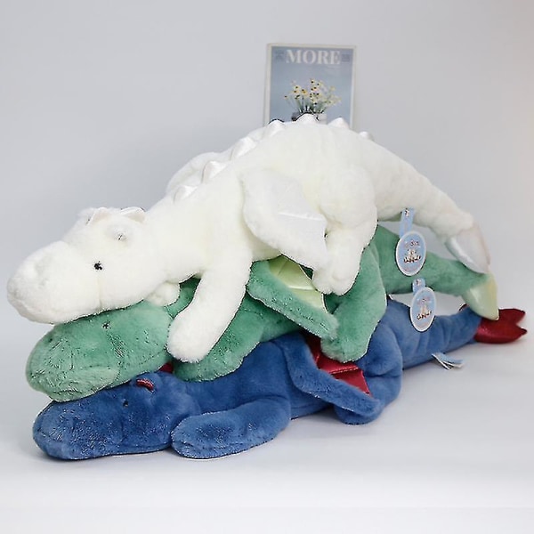 90cm Sett med ekte Happy Little Flying Dragon plysjdukke blue