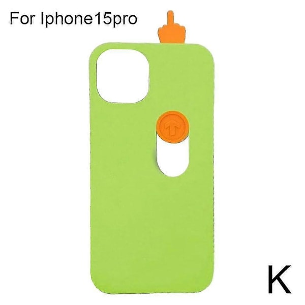 Skyvbar Finger Telefondeksel til 15 LGL Green For Iphone15pro