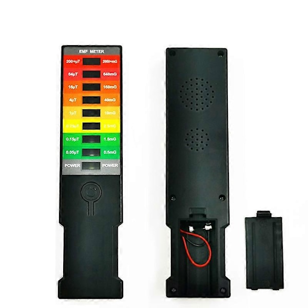 Bärbar Elektromagnetisk Fält EMF Gaussmätare Spökjaktsdetektor Bärbar EMF Magnetfältsdetektor 8 LED Gaussmätare LGL EMF1 SPAIN
