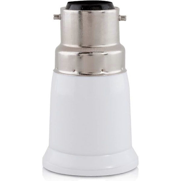 4x Sockeladapter - B22 till E27 Sockelkonverterare - Bajonettfattning Lamphållaradapter för Halogen LED-lampa (LGL)