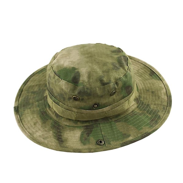 Camouflage Taktisk Airsoft Sniper Boonie Hat Jagthat Fiske Udendørs Bred Skygge Unisex Udendørs Vandrehat LGL AT-FG 59CM