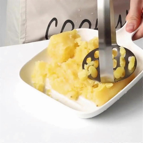 Kartoffelmoser i rustfrit stål, kartoffelpresser, puré- og juicefremstiller, kartoffelskræller, glat kartoffelmos, frugtredskaber LGL As Shown