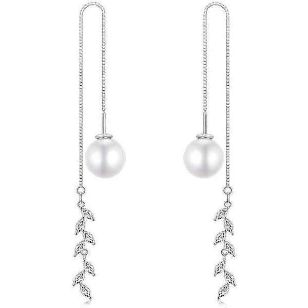 925 Sterling Sølv Blomster Øretråder Blomster Hoop Øredobber Tusenfryd Dingle Øredobber Trekk Gjennom Øredobber for Kvinner Jenter (LGL)