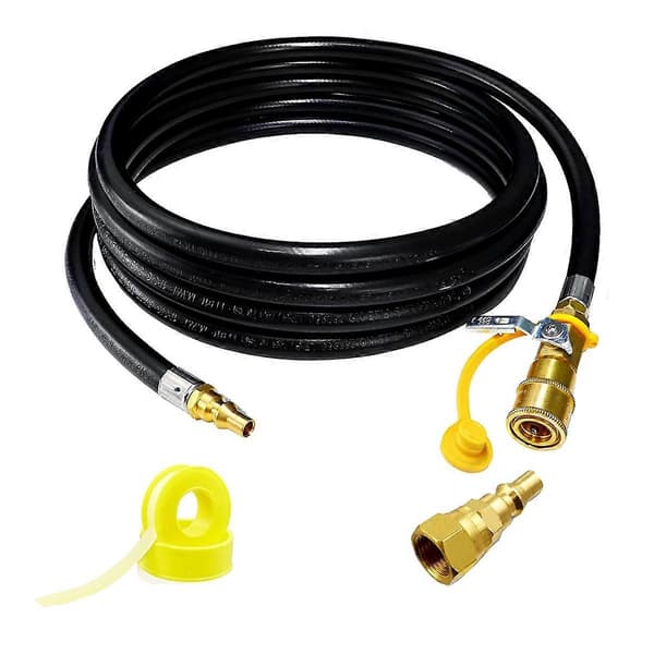 3,6 m snabbkopplingspropanslang för husbil till grill (LGL) Black