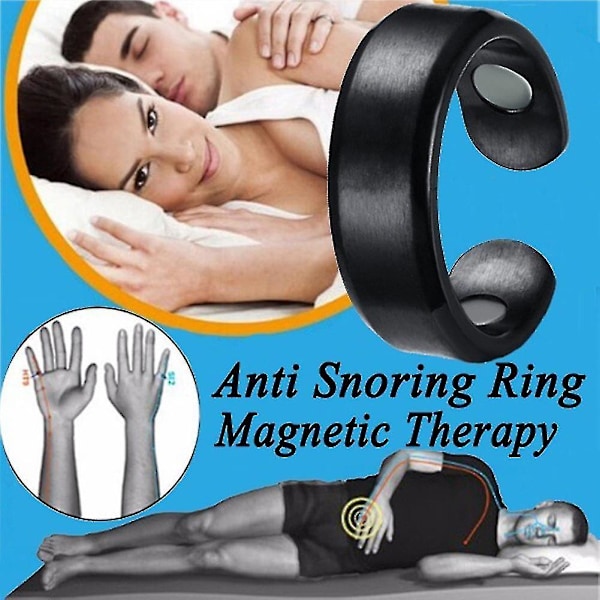 Blodtryksregulerende Ringe Unisex Magnetiske Sundhedsringe Personlige Anti-Snorke Ringe LGL Silver