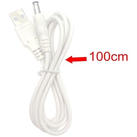 1m USB til 5V DC strømkabel, 5.5 x 2.5mm DC erstatningsladekabel (LGL)