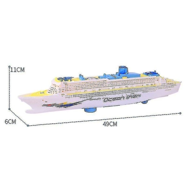 Belysning Musikk Cruiseskip Generelt Lekebåtmodell Elektrisk leketøy Barnelekebåt[GL]