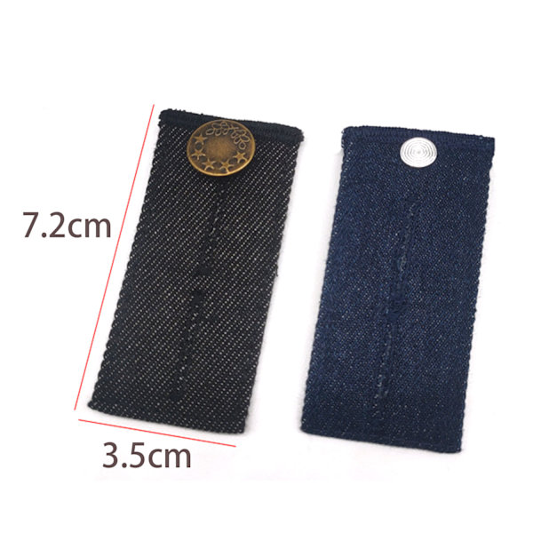 Taljeforlængere / Knapforlængere til Jeans - 4 stk. (LGL) 72x35x3 mm 72x35x3 mm