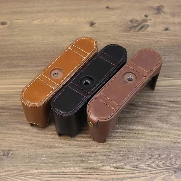 For Leica M11 PU Lær Kamera Bunnveske Batteriåpningsdesign Beskyttende Halvkroppsdeksel LGL Black