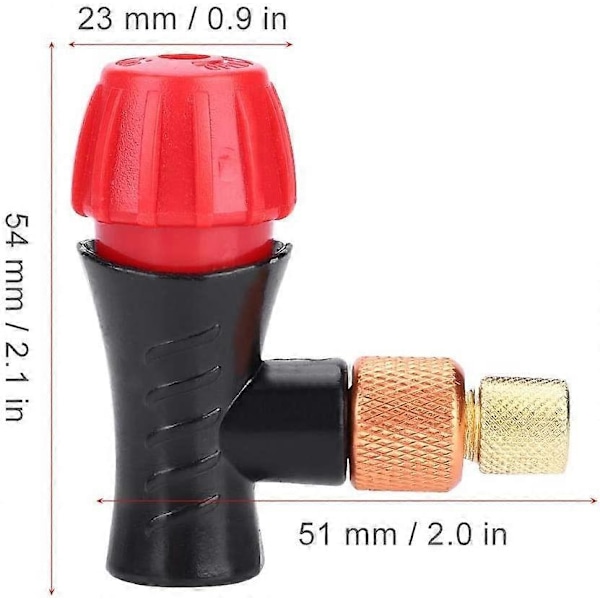 Sykkelventilpumpe, bærbar pumpehodeadapter for pneumatisk luftpumpe, erstatning for dobbel ventilhode for terrengsykkel og landeveissykkel (LGL)