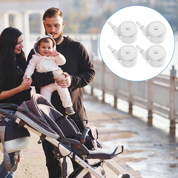 4 stk. Universal Erstatningshjul til Baby Walkers Hjul til Baby Trend Klapvogne og Walkers (LGL)