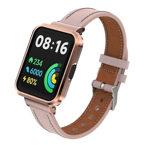 Læder Urrem til Xiaomi Mi Watch Lite / Redmi Watch til Xiaomi Mi Watch Lite / Redmi Watch LGL Light Pink