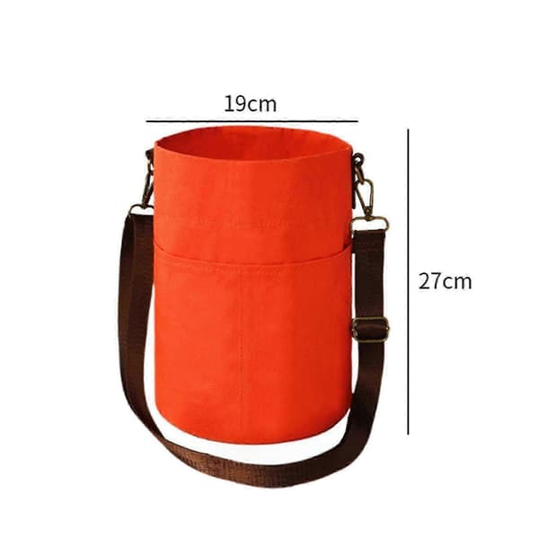 Garnoppbevaringsveske med skulderstropp, solid heklebegynnergave, garnveske (LGL) Orange