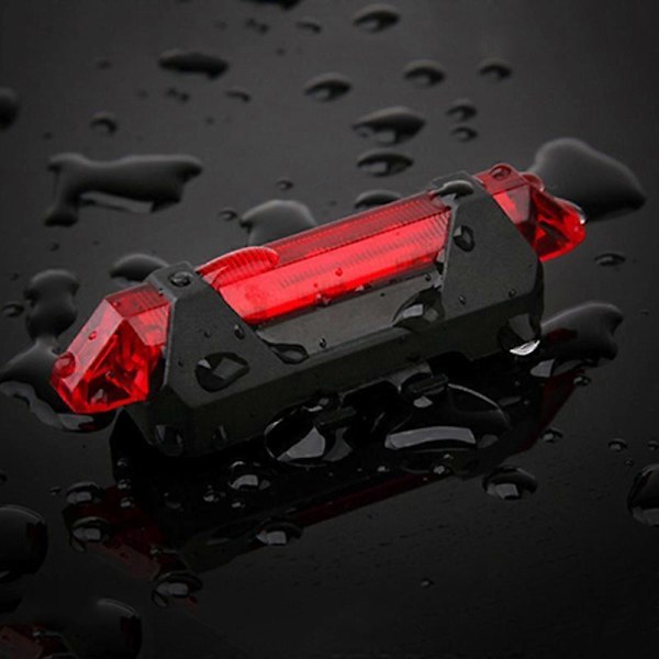 1/3/5 KPL Polkupyörän takavalo USB Ladattava Vedenpitävä MTB Maantiepyöräilyn Turvavaroitus Takavalo Lamppu Lyhty Pyörätarvikkeet LGL 5 Pieces Red