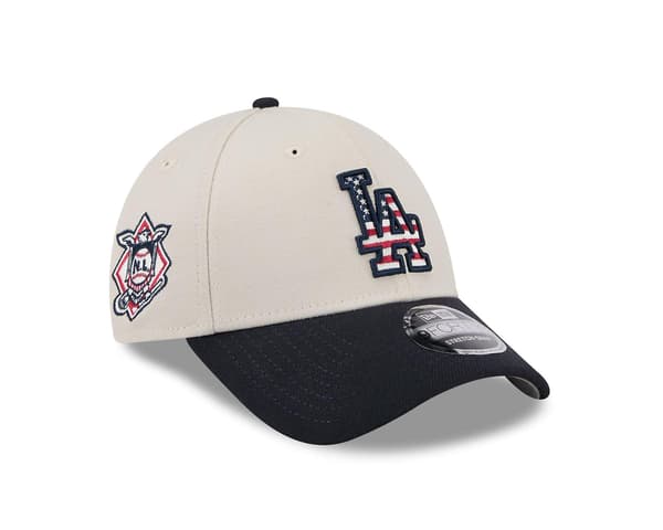 Herr 4 juli 9Forty Stretch Snapback Keps ~ LA Dodgers (LGL) Light brown one size