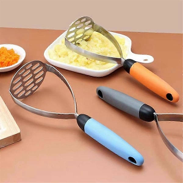 Kartoffelmoser i rustfrit stål, kartoffelpresser, puré- og juicefremstiller, kartoffelskræller, glat kartoffelmos, frugtredskaber LGL As Shown