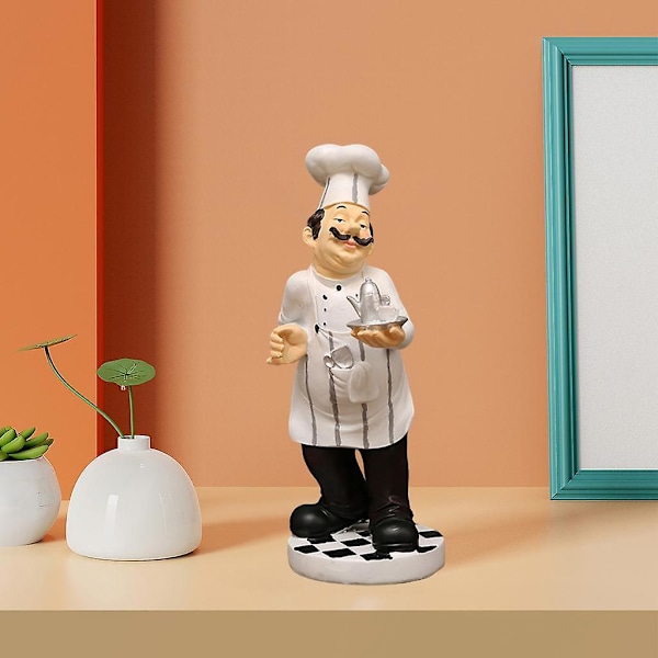 European Kitchen Decorative Chef Figurine Home Decoration Kitchen Countertop Decorations Collectible Housewarming Gifts - [L]