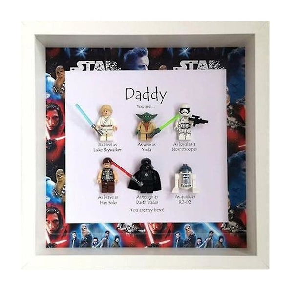 Superhjälte Fotoram Väggkonst Retro Tecknad Figur Familjedekoration LGL White Family 6