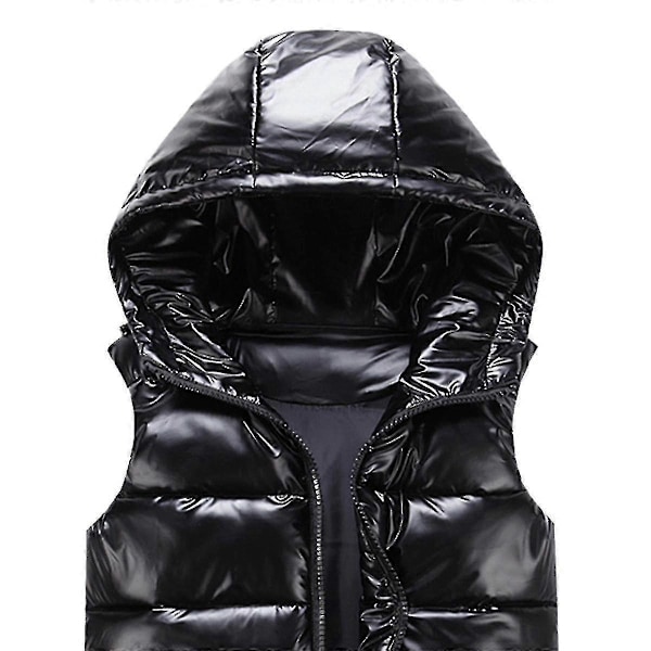 Unisex Skinnende Vanntett Ermeløs Jakke Lett Vattert Vest LGL Black L