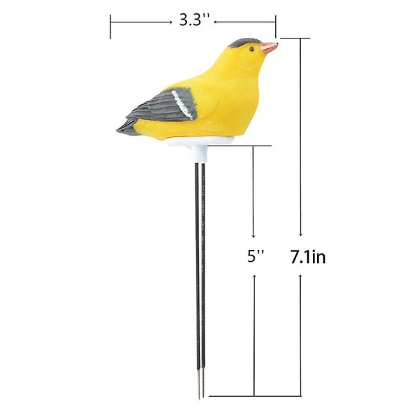 Jordfuktighetsmätare Bevattningslarm Fågel Växt Vattentestare Hygrometer Sensor Trädgårdsredskapssats för planteringsmaskin Vatten Påminn varningsvarning (gul) Yellow