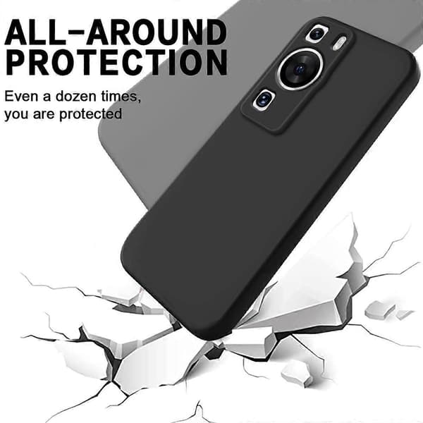 Flydende silikone etui til Huawei P60/P60 Pro (LGL) Black