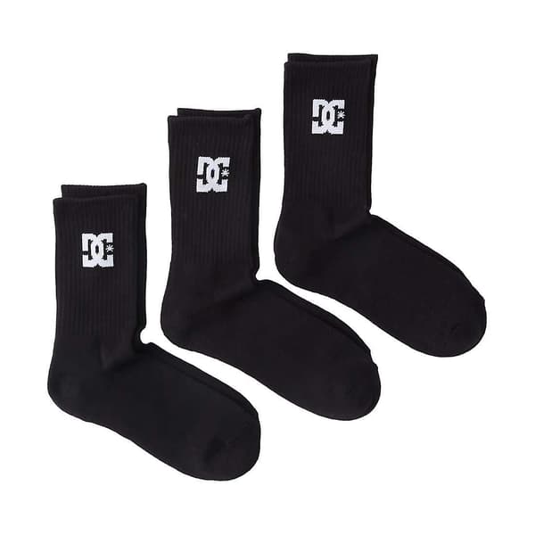 DC Crew Sokker 3-pak - (LGL) Black One size