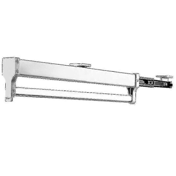 Laajennettava vaatekaapin henkari ulosvedettävä vaatekaapin apuvarsi säädettävä vaatetanko yläkiinnitys A LGL Stainless Steel Black 45cm