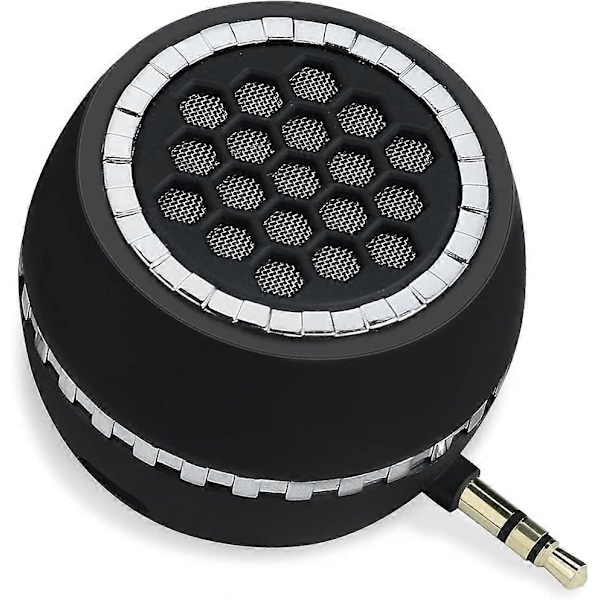 Bærbar højttaler, Mini mobiltelefonhøjttaler med 3,5 mm AUX-lydinterface i Micro USB-port Klar bas (LGL)