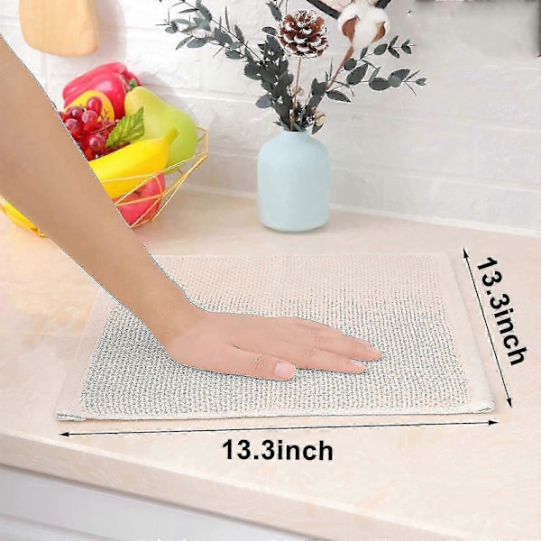 6x Teepyyhkeitä 100% Puuvillaa Pehmeät Teepyyhkeet Keittiöpyyhkeet Astiapyyhkeet Siivousliinat LGL Apricot 34*34cm