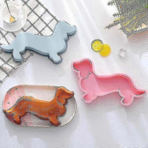 Søt Dachshund Silikonkakeform - Stor DIY Bakeform for Kaker & Desserter (LGL)