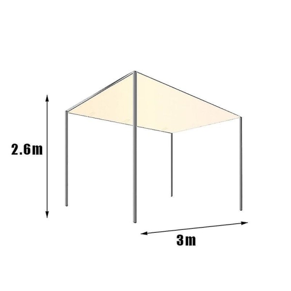 Solskyddstält Utomhus Vattentät Tak Överdrag Med Haka Och Slinga Bärbar Lätt Att Installera (Endast Inklusive Presenning, N [LGL]