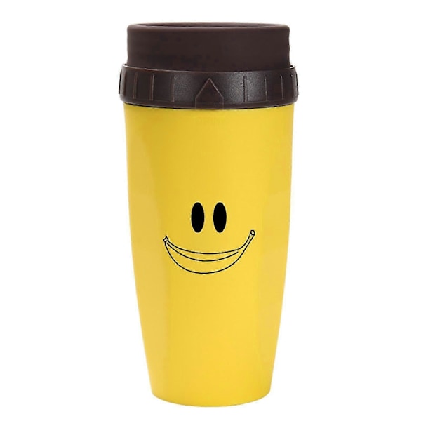 Bærbar Twizz Kopp Lekkasjesikker Reisekopp med Sugerør Dobbeltlags Isolert Silikon Twist Design Varme/Kalde Drikkekoppper for Barn Studenter iang LGL Yellow B