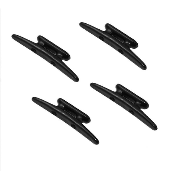 4x Yleismallinen Veneen Kiinnityspollari 6 tuumaa Helppo Asentaa Tarvikkeet Merenkulun Laituripollarit LGL black 152mm