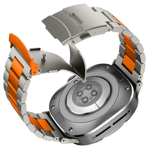 Til Samsung Galaxy Watch Ultra 47mm Urrem Titanium Legering Tre-Perle Håndledsrem (LGL)