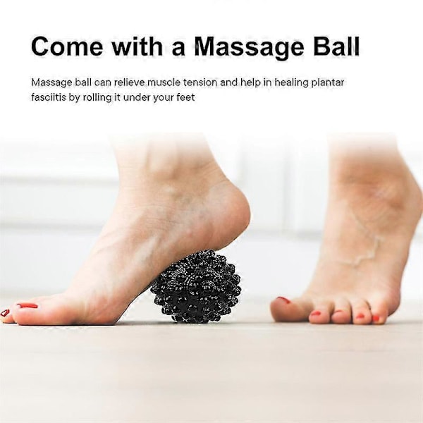 Plantar Fasciitis Natskinne, Plantar Fasciitis Støtte med Massagebold LGL black