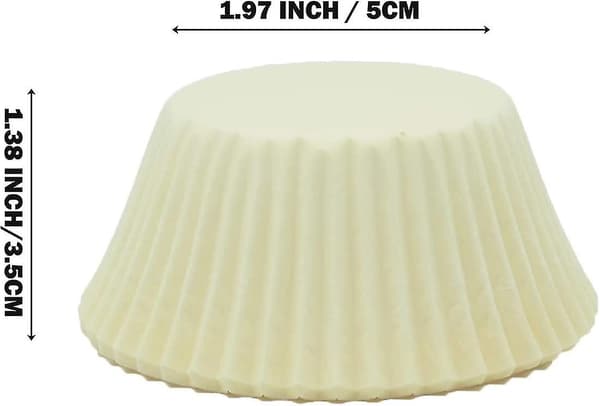 Premium Hvide Fedttætte Cupcake Forme Muffin Papir Bageforme Standard Størrelse (LGL)