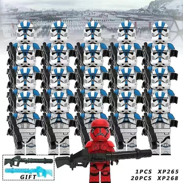 21 stk Star Wars Clone Troopers Børnegaver Legetøj Star Troopers-18