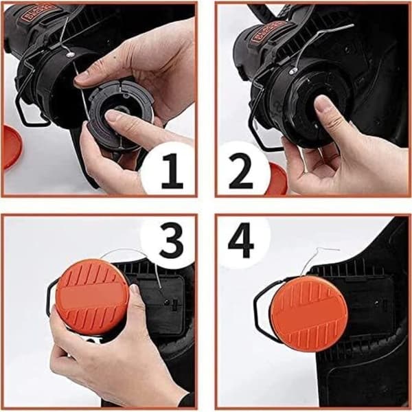Pakke med 6 A6481 A6485 spoler for Black & Decker gresstrimmere (6 stk) (LGL)