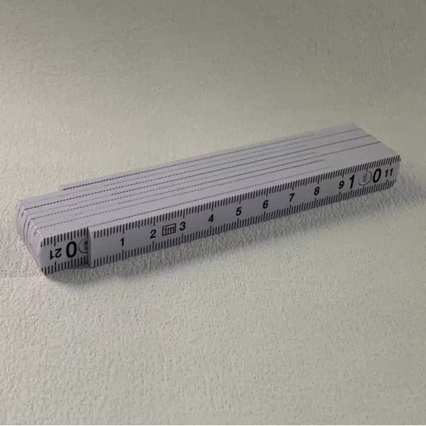 10-sektions vikmått, 1 meter (vit) (LGL)
