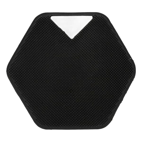 Silikone Badebørste Multifunktionel Polygonal Blød Effektiv Rengøring Silikone Skrubber til Bad Opvask Sort (LGL)