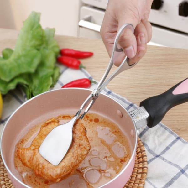 304 rustfritt stål kjøkkentang for grilling og servering, 1 stk (LGL)